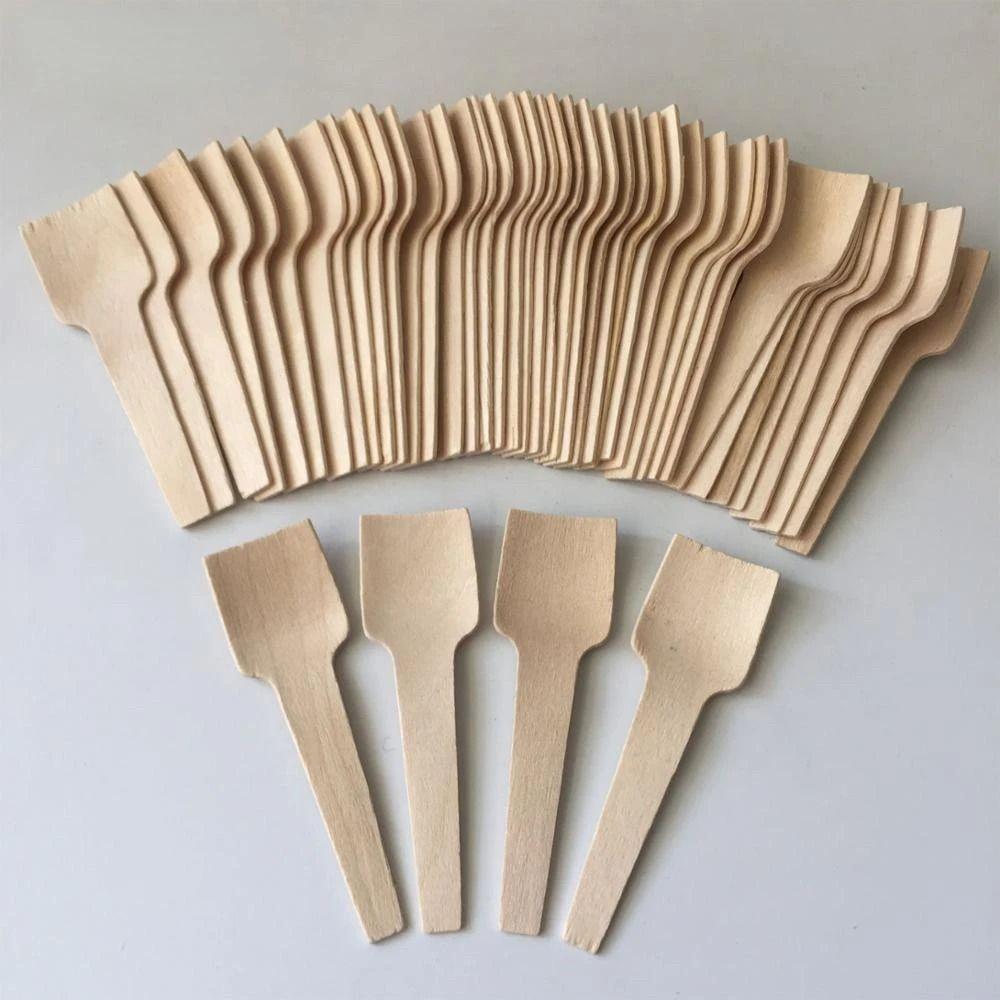 100pcs Disposable Dessert Spoons Eco-friendly Yogurt Spoon Tasting Spoon Ice Cream Shovel  Summer