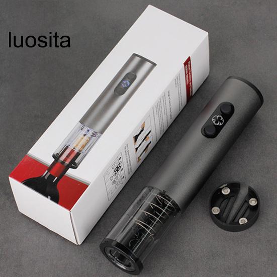 1 Set Bottle Opener, Rechargeable Electric Wine Opener, Effortless Automatic Cork Extractor for Home Bar Party