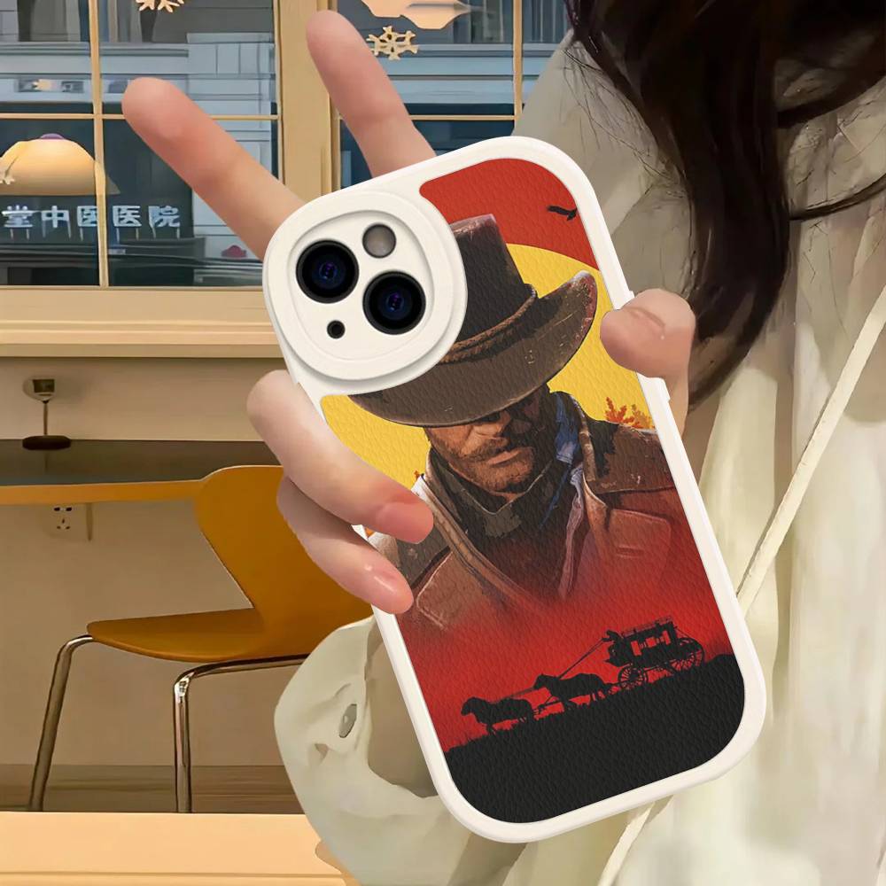 Игровой Чехол для Телефона из Кожи Red Dead R-Redemption Для IPhone 15 14 13 Pro Max 12 11 16 Plus Чехол для Телефона