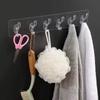 Wall Stickers Hooks Bathroom Adhesive Wall Hook Hanger Bath Room Hardware Coat Rack Hanging Wall Clothes Hanger Rack Bathroom
