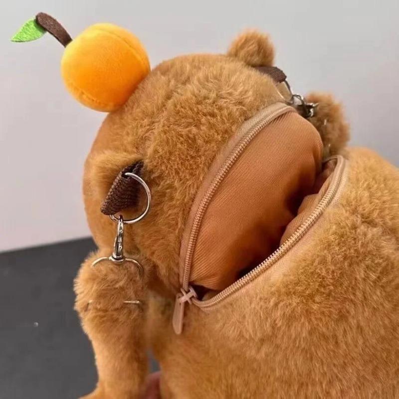 Плюшевый рюкзак Капибара Kawaii, модная плюшевая кукла, меховая сумка, детская сумка, мини-рюкзак, сумки, подарки для подруги