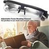 Dial Adjustable Glasses Variable Focus Reading Distance Vision Eyeglasses, 2pcs