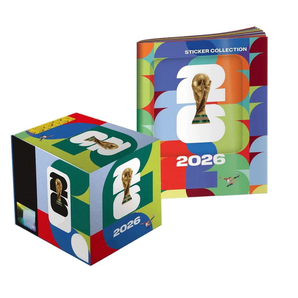Коллекция наклеек Panini Чемпионат мира по футболу 2026 50 пакетиков Плюс Официальный альбом для наклеек Набор Подходит для Коллекционирования и Организации Наклеек