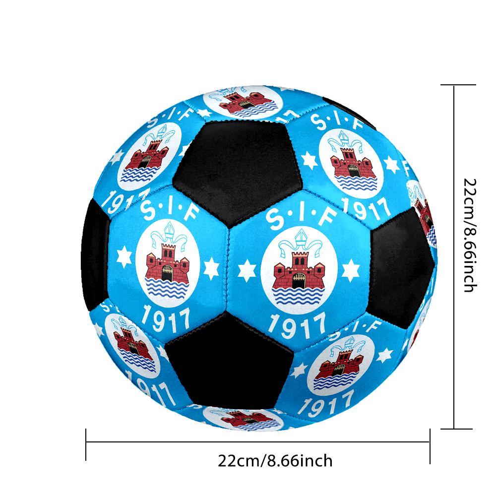 SIZE 5 Silkeborg IF Soccer Ball Colorful All Ages Machine Stitched PVC Competition Ready Durable High-Bounce