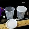 Medicine Measuring Cup Container 40/28mm 10Pcs Measure Graduated With Lid 30ml
