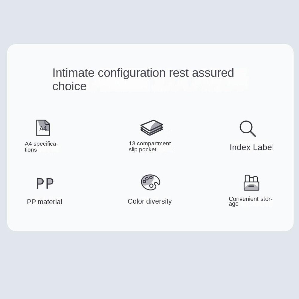 Expanding A4 File Folder 7/13 Grid Test Paper Storage Bag File Storage Holder Student