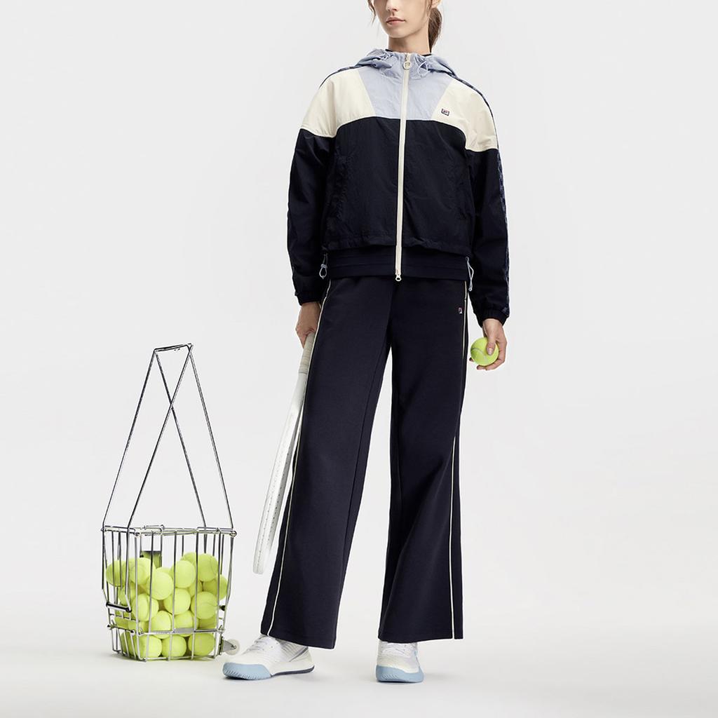 Fila Женская трикотажная куртка для тенниса с капюшоном в стиле колор-блок, куртки, королевский синий A11W413702FNV