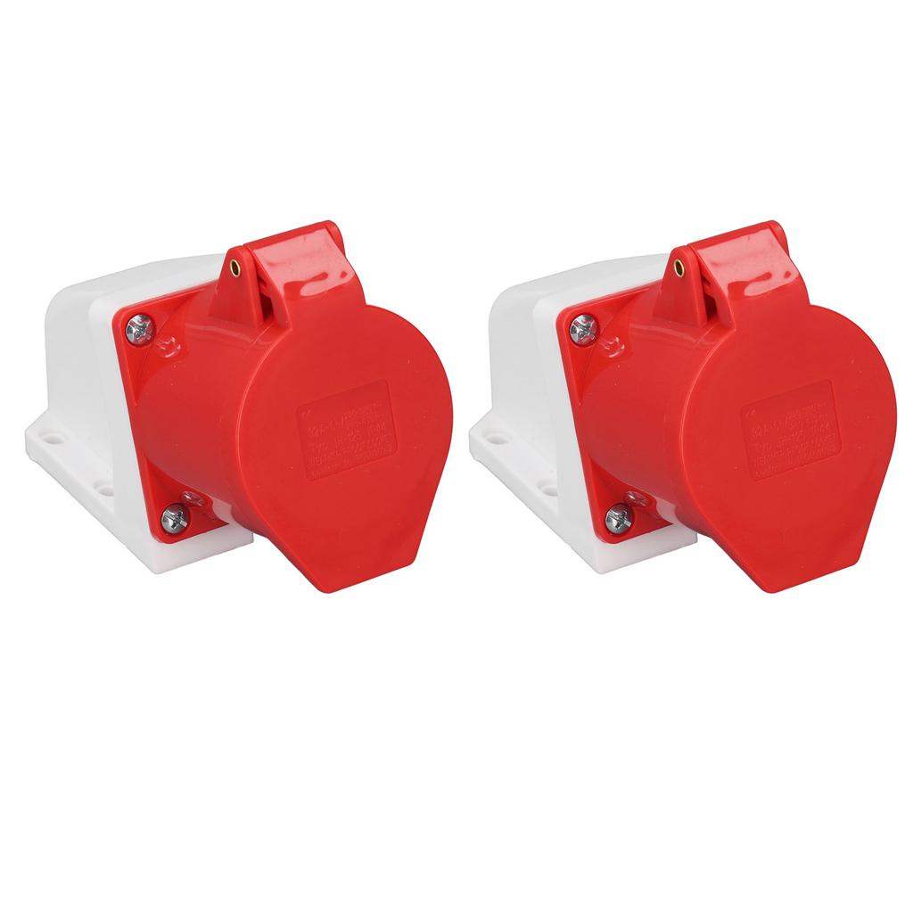 2 шт. Промышленная розетка 5-контактная IP44 Водонепроницаемая 3-фазная накладная вилка-разъем 32А 220-380В 240-415В