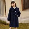 Girls' Loose Woolen Coat Spring and Autumn Children's Woolen Coat, Winter Thickened Cotton-padded Coat