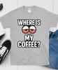 Funny Coffee Lover T-Shirt: Sleepy Tired Eyes Graphic Tee