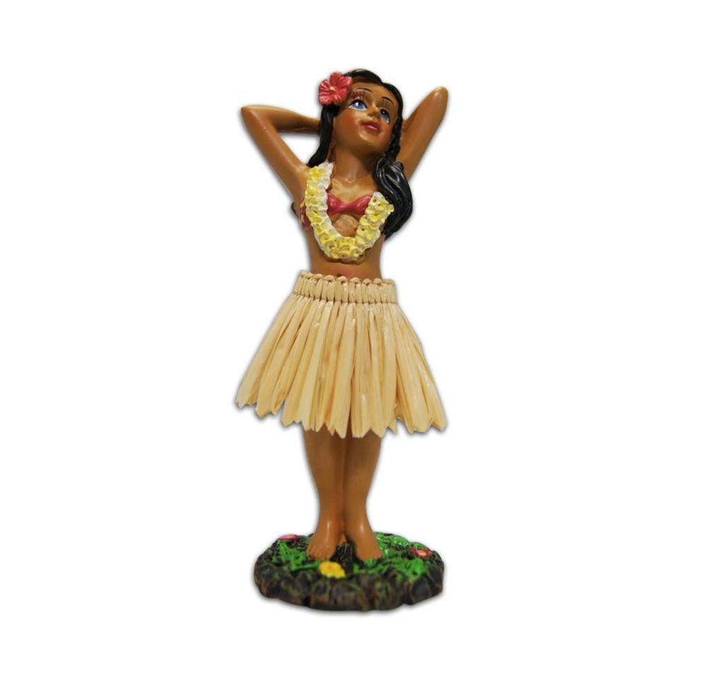 KC Hawaii YUJECT Hula Girl Posing Doll 4.4 Inch (11.176 Cm)
