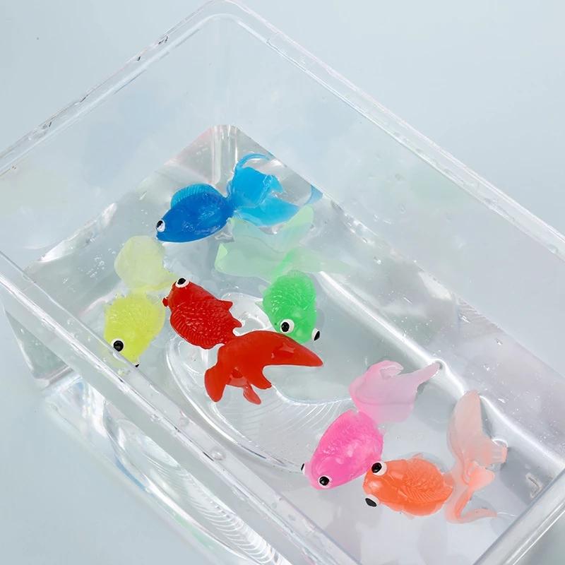 1/10/20Pc Random Soft Rubber Gold Fish Simulation Mini Goldfish Water Toddler Fun Swimming Beach Gift