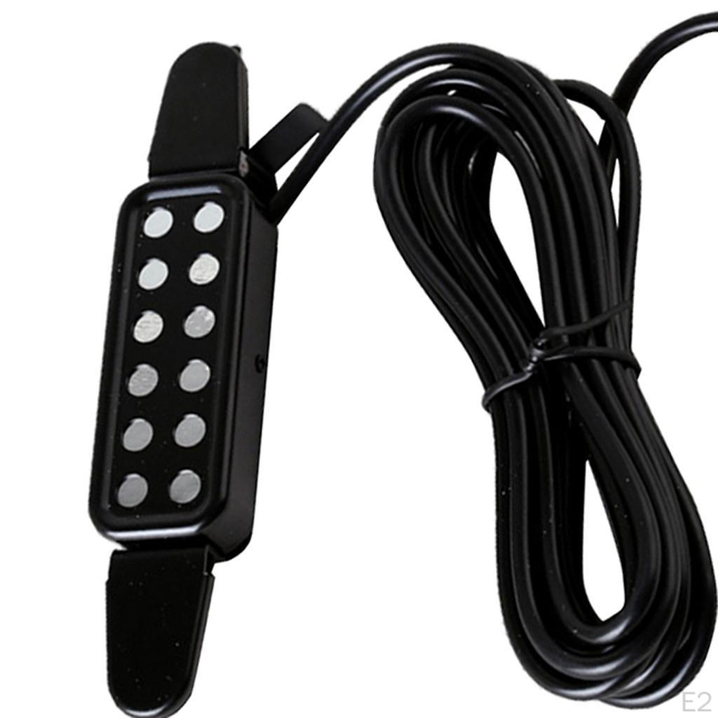 Acoustic Guitar Sound Hole Pickup with 300cm/9.84ft 6.35mm Cable, Black