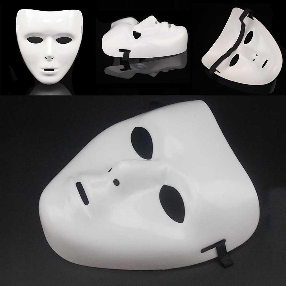 1pcs Creative Female Scary White Blank Full Face Masks Fashion Halloween DIY Scary Mask Male Festive Party Decoration Masks New