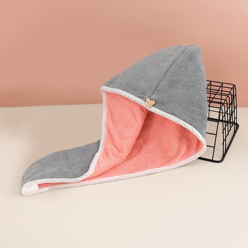 1/3Pcs Thickened Double Layer Hair Drying Cap Wipe Hair Absorbent Water Quick Drying Towel Soft Coral Velvet Towel Gifts