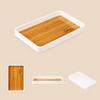Imitation Wood Grain Storage Tray Stackable Dessert Fruit Tray Food Serving Tray  Restaurant Table