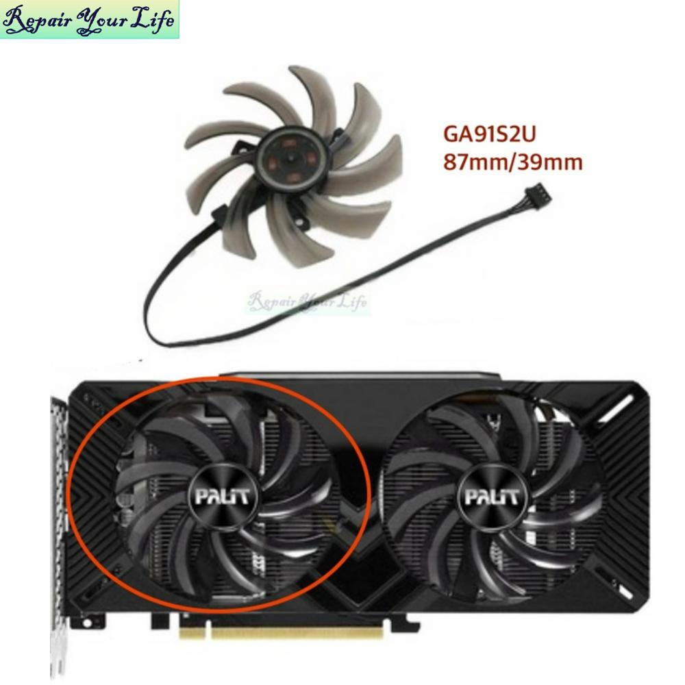 GA91S2U 87 мм Вентилятор охлаждения видеокарты GPU для EMTEK/PALIT RTX2060 2060S 2070 DURA VGA Кулер Вентилятор Радиатор 4 контакта