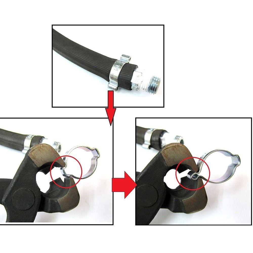 10Pcs Assortment Kit Pipe Clip Double Ears Pipe Hoop Adjustable Hose Clamp Fuel Tube Water Pipe