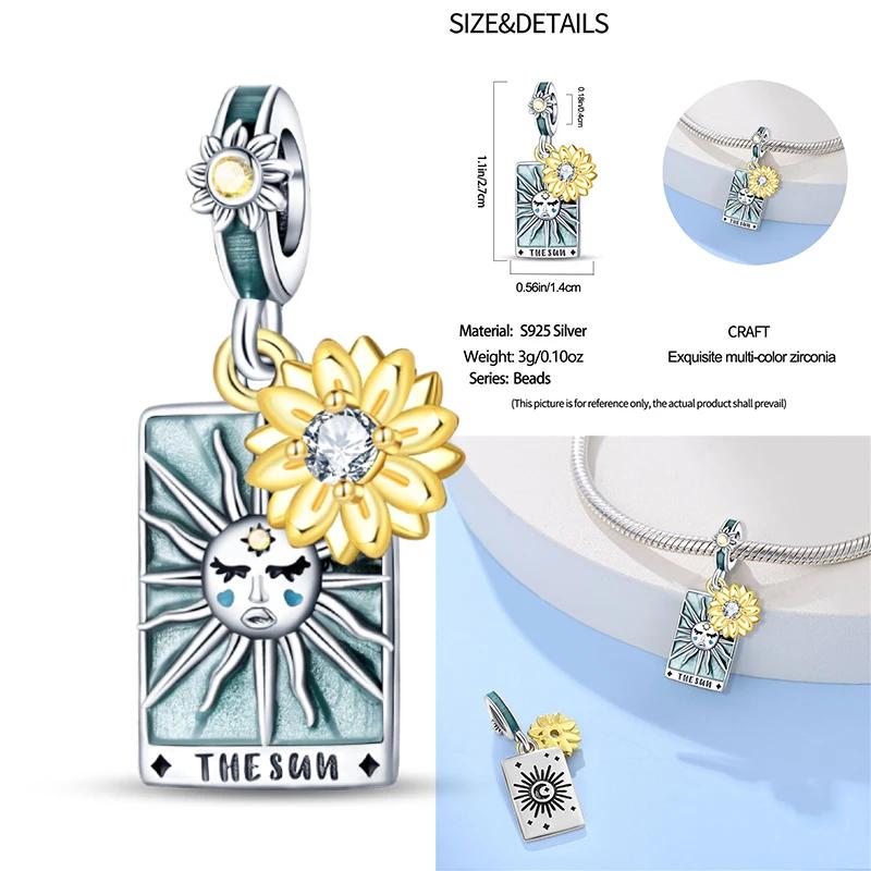 100% Медь Изысканные Карты Таро Браслет Подвески Кроваво-Красный Огненный Змей Роза Шармы Бусины Сделай Сам Украшения Для Женщин