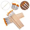 10pcs Calligraphy Wood Handle Watercolor Drawing Brush Hook Line Pen Painting Pen Paint Brushes