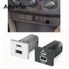 Двойное USB автомобильное зарядное устройство для Ford Focus 2 Mk2 2009-2011 QC3.0 + Type-C PD Быстрая зарядка Розетка Без повреждения проводки
