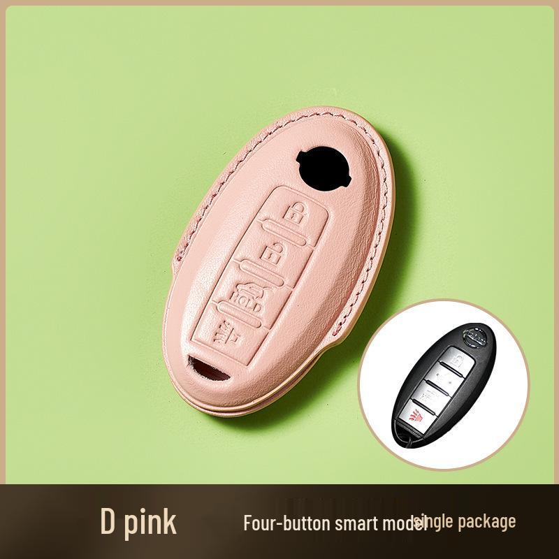 Ключница из коровьей кожи растительного дубления для ключа от автомобиля New Sylphy Murano, ручная работа, дизайн с пряжкой для мужчин