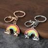 Rainbow Keychain Pendant Lightweight Metal Keychain Cloud Star Key Chains Creative