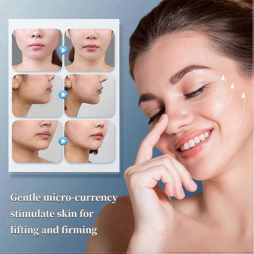 Electric Facial Massager, EMS Facial Massager, Face Massage Device, with Patch Pads EMS Stimulation Muscle Massager 8 Modes, for Facial Massage, Skinb