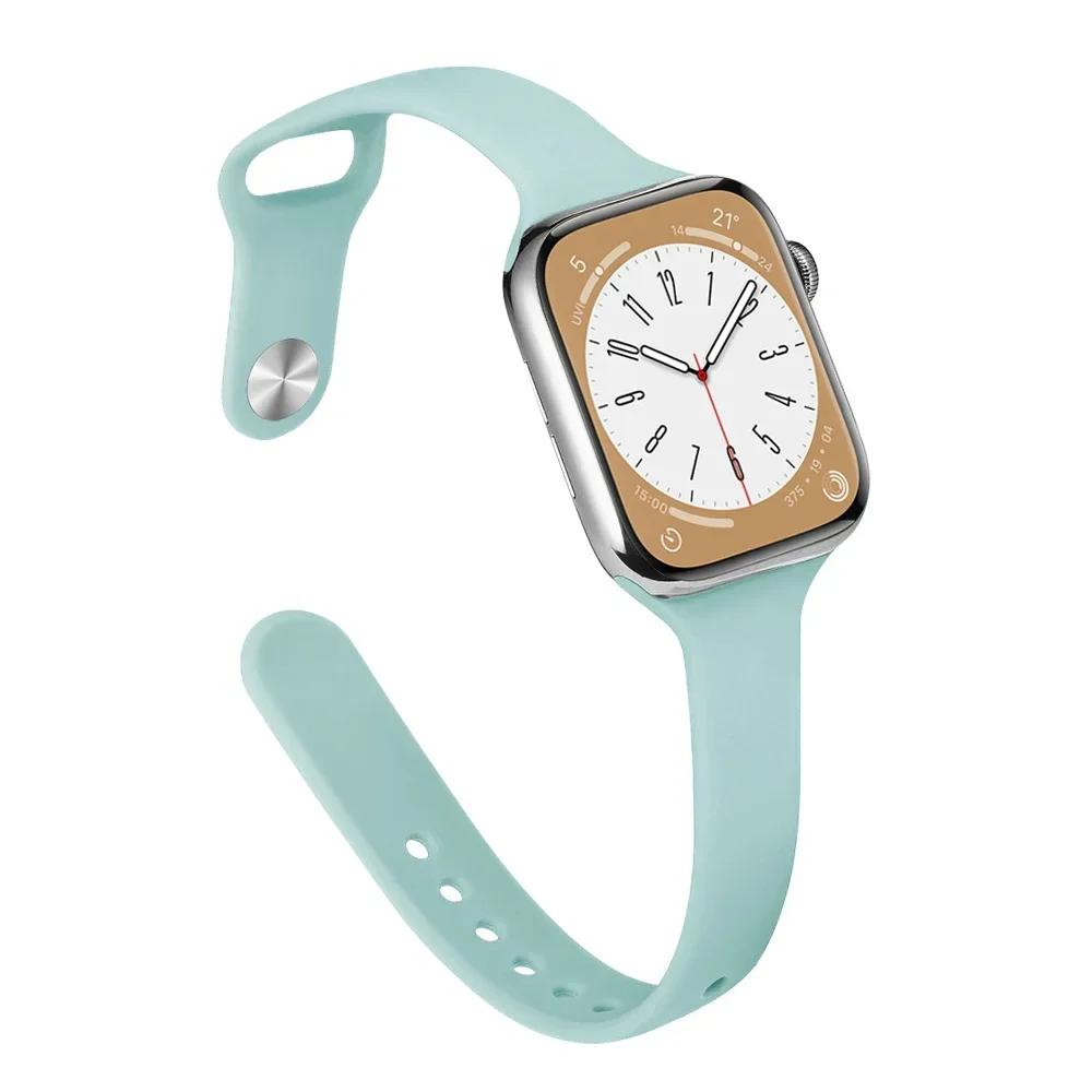 Силиконовый спортивный ремешок для смарт-часов Apple Watch - Тонкий, дышащий дизайн