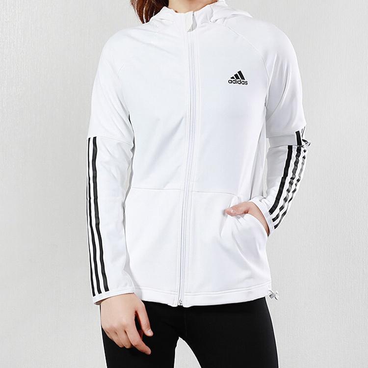 (WMNS) adidas 3S Fz Hoodie Training Hooded Jacket White Women's FH8018