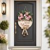 Flower Welcome Sign 2D Flat Wall Art Ornaments Door Wreath  Home Decor