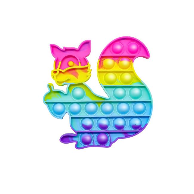 1Pc Rainbow Pop Push Bubblle Fidget Anti Stress Relief Toys For Adult Children Special Needs Sensory Toys Interactive Toys