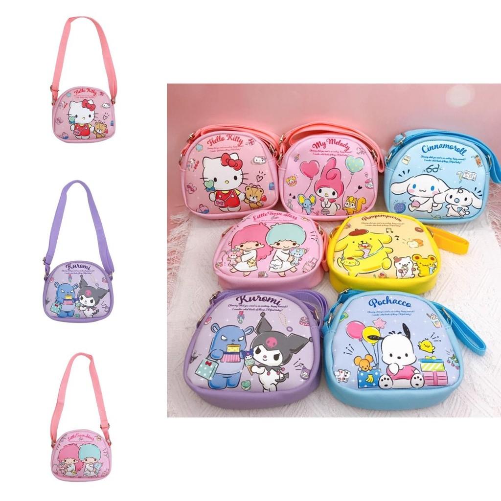 Очаровательная сумка через плечо Sanrio для девочек Дизайн с Китти, Куроми, Коричным псом и Мелоди