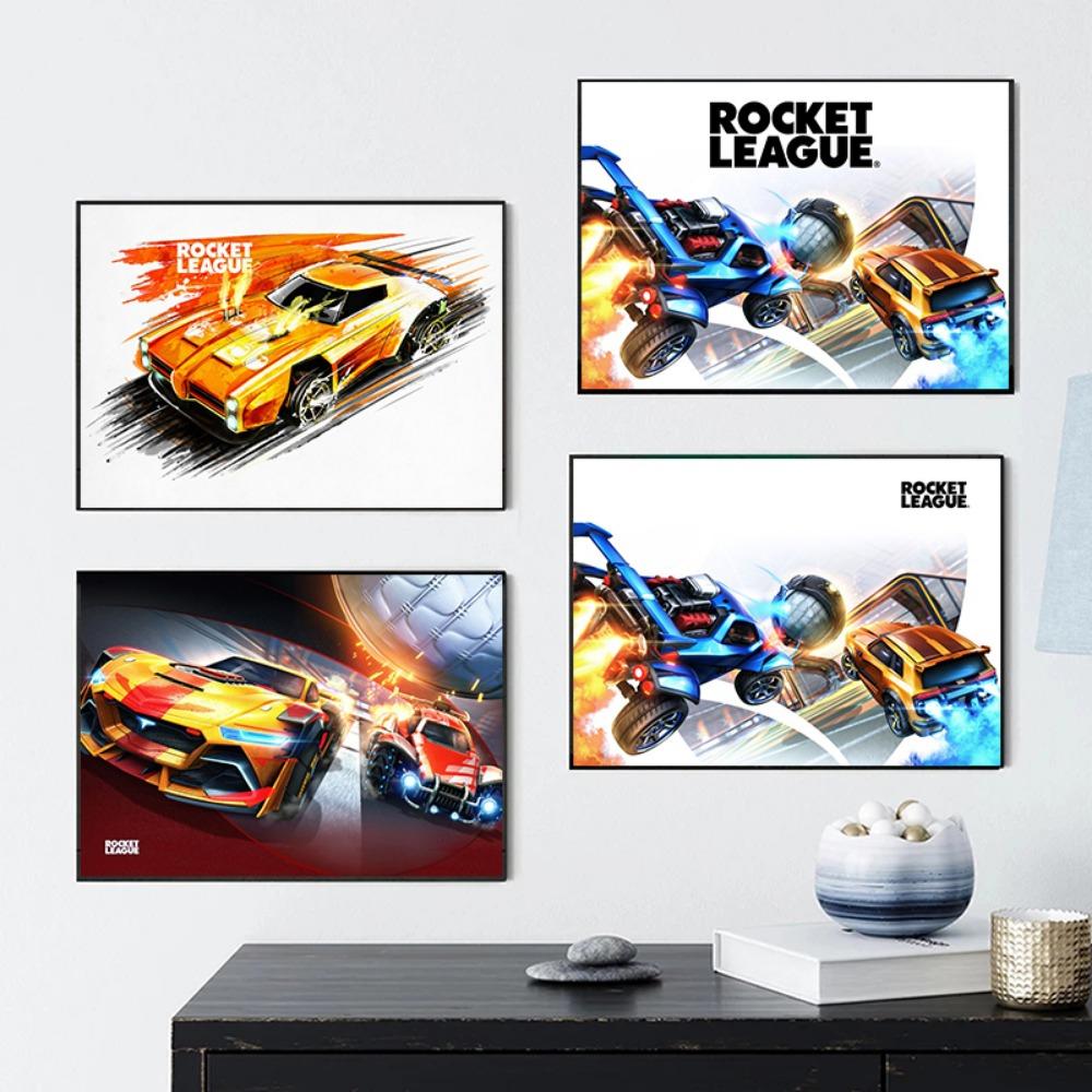 Плакат игры Rocket League неоновая видеоигра холст картина настенная живопись картина для современной детской комнаты гостиная домашний декор Cuadros
