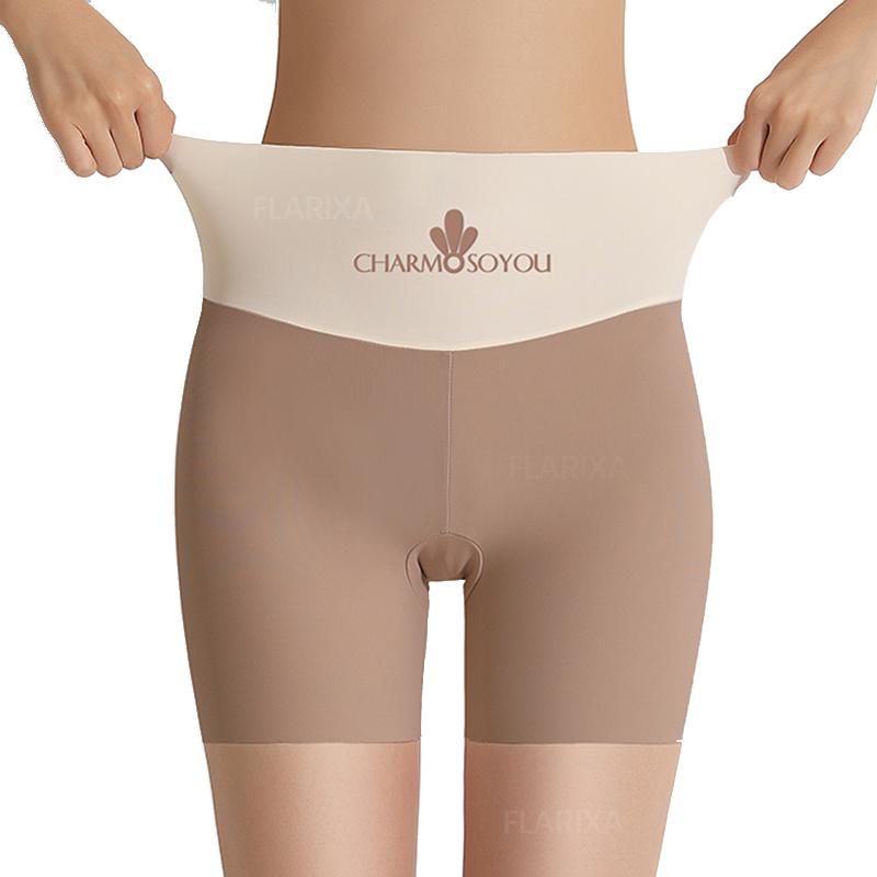 New Seamless Ice Silk Safety Short Pants Women's Summer Safety Shorts Under the Skirt High Waist Slimming Underwear Thin EMA
