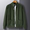 Vintage Jacquard Loose Knit Cardigan Men S Casual Thick Winter Sweater