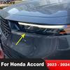 Для Honda Accord Седан 2024 Углеродное волокно Автомобиль Передняя фара Накладка на бровь Отделка Веко фары Полоска Внешние аксессуары