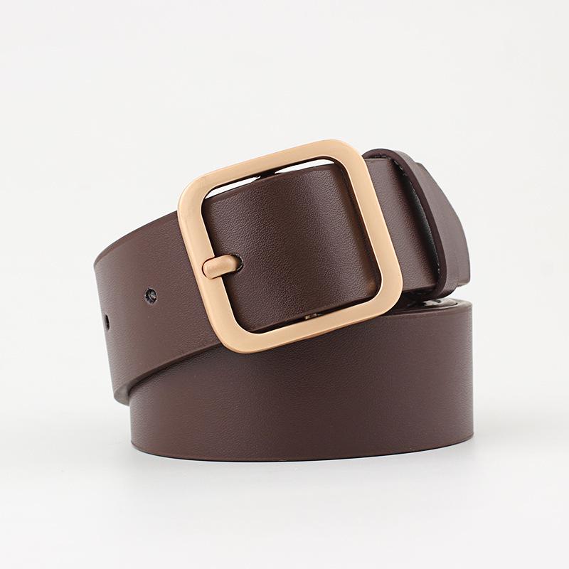 Women's Korean Style Fashion Belt with Square Buckle