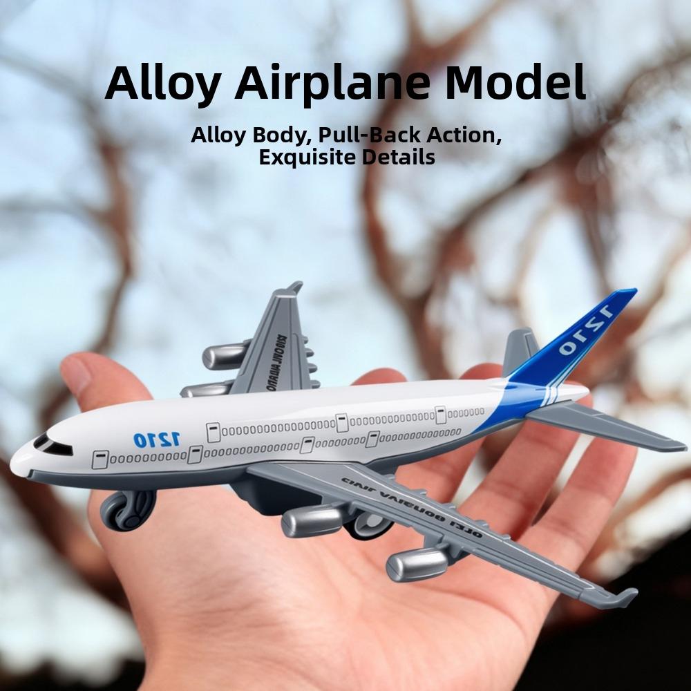 2pcs Alloy Inertia Airplane Airliner Toys Force Control Transporter Plane Model Boy Girls Gift