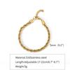 Унисекс Cuban Necklace/Bracelet из нержавеющей стали с покрытием 18 карат, витая цепь 2-5 мм