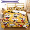 3pcs Custom Name Cuphead Bedding Set Duvet Cover Closure Includes 1 Duvet Cover & 2 Pillowcases for All Seasons Bedroom Decor