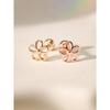 14K Point Five-Petal Piercing Earrings