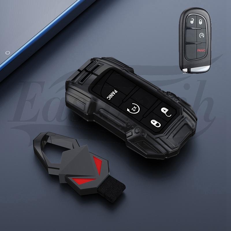Car Zinc Alloy Key Case Cover Holder for Jeep Grand Cherokee Compass Patriot Renegade for Dodge Challenger Journey Accessories