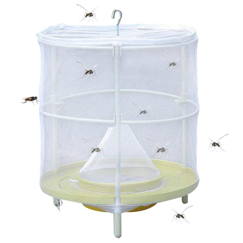 Fly Trap Cage Hanging Insect Catcher Net Portable Fold Insect Trap For Outdoor Garden Orchard Vegetable Farm Reusable Fly Mesh