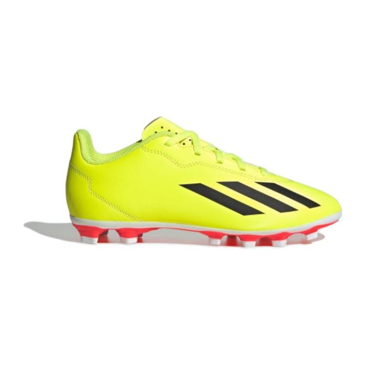 adidas X Crazyfast.4 CLUB FXG Устойчивые к истиранию Низкие детские футбольные бутсы Желто-черные Детские IF0717