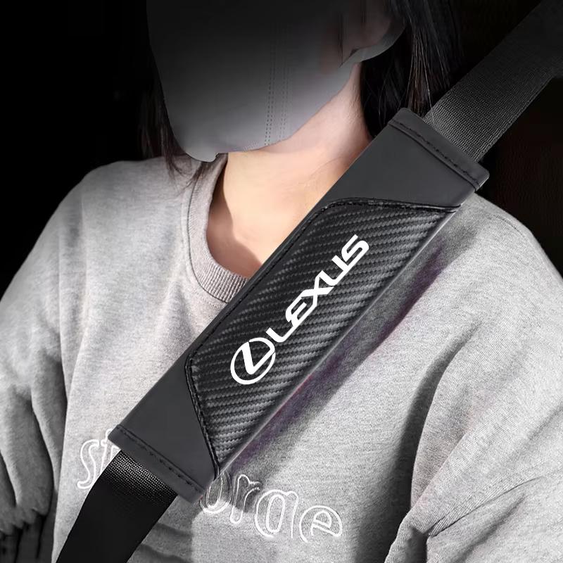 2Pcs Car Seat Belt Covers Shoulder Protection Pad Accessories For Lexus F SPORT ES RX NX LS UX LM LX GX LC RZ IS CT GS RC HS SCUK7