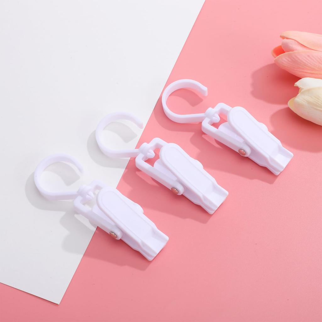 OUNONA Прищепки с 10 зажимами для одежды и дорожными крючками, ПВХ, Подвесные, Небьющиеся, Нескользящие, Штук, Большие, Кухня, Ванная комната, Сушка, Зажим,