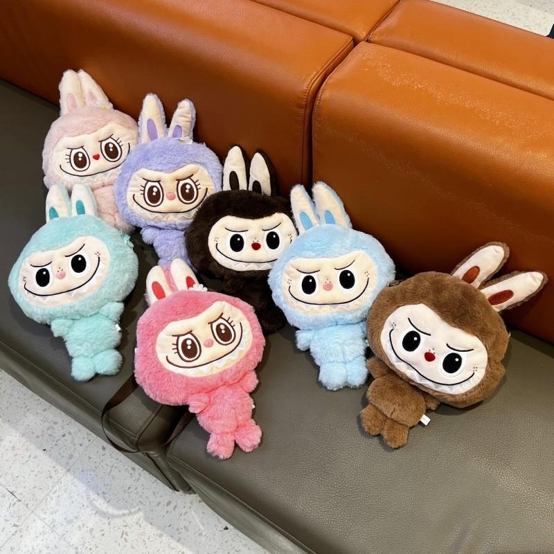 Очаровательная плюшевая мультяшная сумка через плечо для девочек, мягкий и стильный мешочек для хранения Labbubu