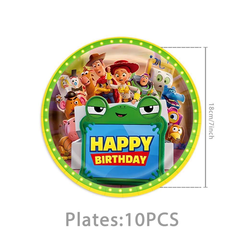 Toy Story Birthday Party Decoration Tableware Set for Baby Shower Or Any Celebration Includes Cups Plates Balloons - Christmas D