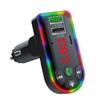 Новый красочный автомобильный FM-передатчик USB + Type-C 5V 3.1A FM-передатчик Bluetooth 5.0 Автомобильный MP3-плеер Беспроводной автомобильный комплект громкой связи U Disk/TF Музыкальный плеер